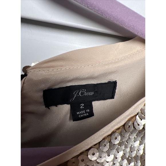 J. Crew Gold Sequin Blouse with Black Bow - Picture 5 of 12